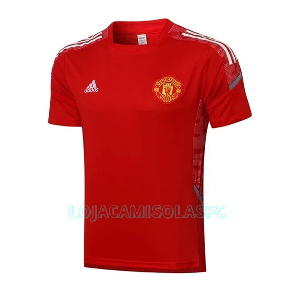 Camisolas de Treino Manchester United Champions League Homem 2022/23 Branca Vermelha