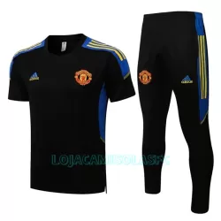 Camisolas de Treino Manchester United Champions League Homem 2022/23 Preto Amarelo Camisolas de Treino Manchester United Champions League Homem 2022/23 Preto Amarelo