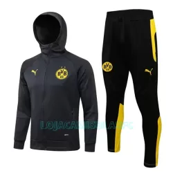 Casaco Capuz Treino BVB Borussia Dortmund Homem 2022/23 Cinza Casaco Capuz Treino BVB Borussia Dortmund Homem 2022/23 Cinza