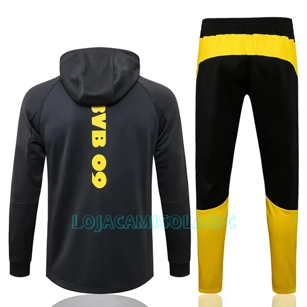 Casaco Capuz Treino BVB Borussia Dortmund Homem 2022/23 Cinza