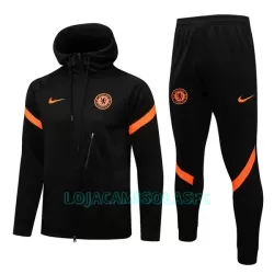 Casaco Capuz Treino Chelsea Homem 2022/23 Preto Laranja Casaco Capuz Treino Chelsea Homem 2022/23 Preto Laranja