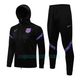 Casaco Capuz Treino FC Barcelona Homem 2022/23 Preta Casaco Capuz Treino FC Barcelona Homem 2022/23 Preta
