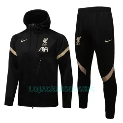 Casaco Capuz Treino Liverpool Homem 2022/23 Preta Casaco Capuz Treino Liverpool Homem 2022/23 Preta