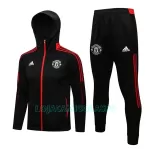 Casaco Capuz Treino Manchester United Homem 2022/23 Preto Vermelho