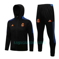 Casaco Capuz Treino Real Madrid Homem 2022/23 Preto Azul Casaco Capuz Treino Real Madrid Homem 2022/23 Preto Azul