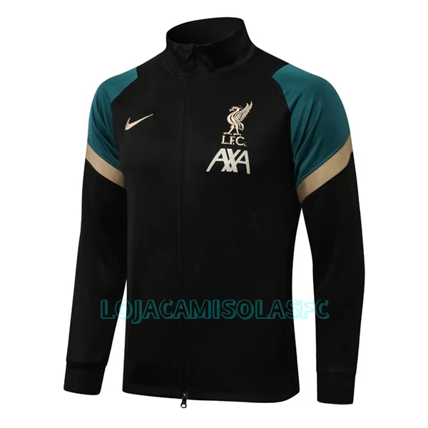 Casaco de Treino Conjunto Liverpool Homem 2022/23 Preto Verde