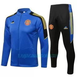 Casaco de Treino Conjunto Manchester United Criança 2022/23 Azul Casaco de Treino Conjunto Manchester United Criança 2022/23 Azul