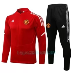 Casaco de Treino Conjunto Manchester United Criança 2022/23 Branca Vermelha Casaco de Treino Conjunto Manchester United Criança 2022/23 Branca Vermelha