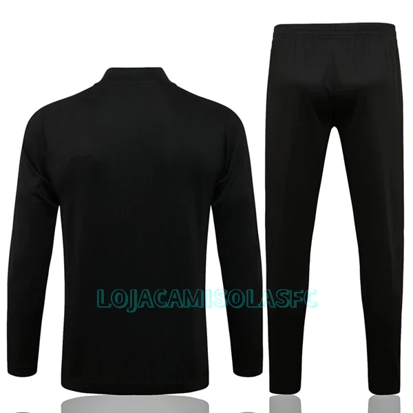 Casaco de Treino Conjunto Manchester United Criança 2022/23 Preto Branco