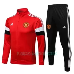 Casaco de Treino Conjunto Manchester United Homem 2022/23 Branca Vermelha Casaco de Treino Conjunto Manchester United Homem 2022/23 Branca Vermelha