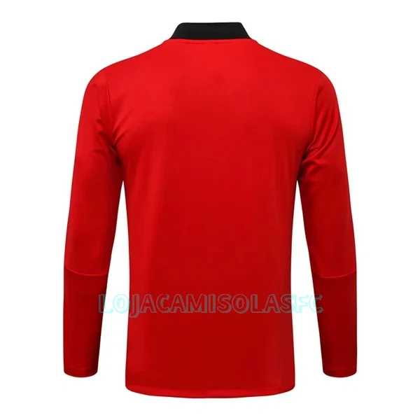 Casaco de Treino Conjunto Manchester United Homem 2022/23 Preta Vermelha