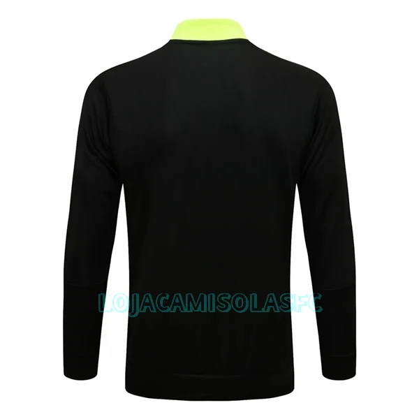 Casaco de Treino Conjunto Manchester United Homem 2022/23 Preto Amarelo