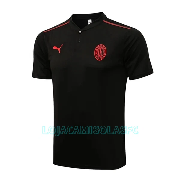 Polo de Treino AC Milan Homem 2022/23 Preta