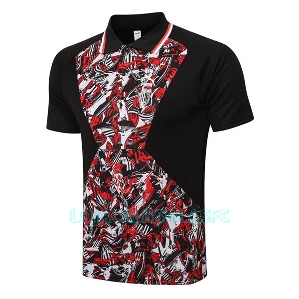 Polo de Treino AC Milan Homem 2022/23 Preto Vermelho