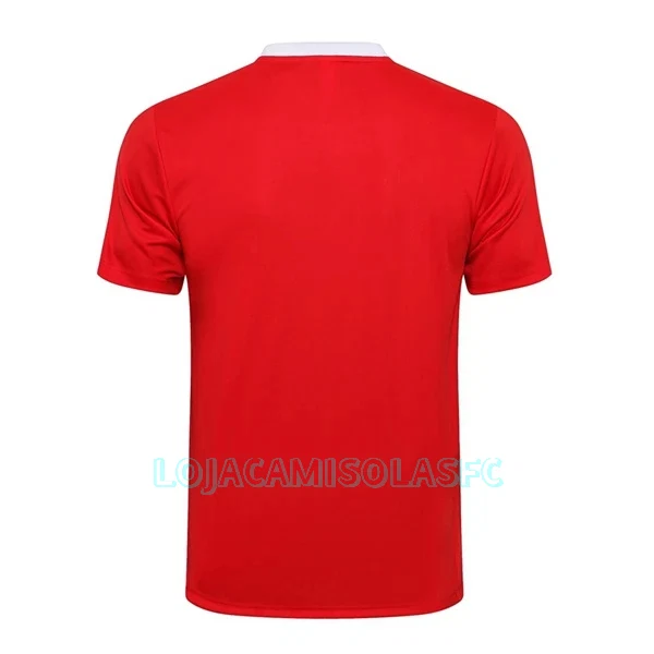 Polo de Treino Manchester United Homem 2022/23 Branca Vermelha