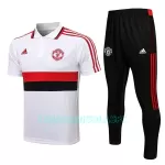 Polo de Treino Manchester United Homem 2022/23 Branco Preto Vermelho