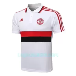 Polo de Treino Manchester United Homem 2022/23 Branco Preto Vermelho