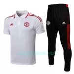Polo de Treino Manchester United Homem 2022/23 Branco Vermelho Branco