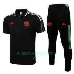 Polo de Treino Manchester United Homem 2022/23 Preto Verde Polo de Treino Manchester United Homem 2022/23 Preto Verde