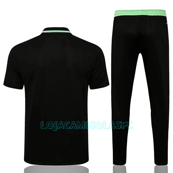 Polo de Treino Manchester United Homem 2022/23 Preto Verde