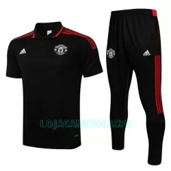 Polo de Treino Manchester United Homem 2022/23 Preto Vermelho Preto Polo de Treino Manchester United Homem 2022/23 Preto Vermelho Preto