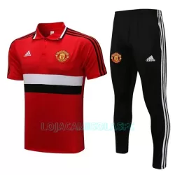 Polo de Treino Manchester United Homem 2022/23 Vermelho Preto Branco Polo de Treino Manchester United Homem 2022/23 Vermelho Preto Branco