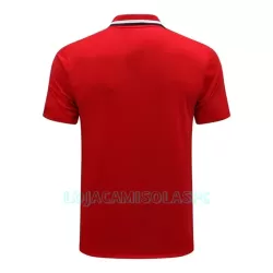 Polo de Treino Manchester United Homem 2022/23 Vermelho Preto Branco