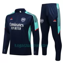 Sweat de Treino Conjunto Arsenal Homem Quarto-Zíper 2022/23 Azul Verde Sweat de Treino Conjunto Arsenal Homem Quarto-Zíper 2022/23 Azul Verde