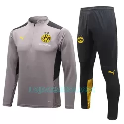 Sweat de Treino Conjunto BVB Borussia Dortmund Homem Quarto-Zíper 2022/23 Cinza Claro Sweat de Treino Conjunto BVB Borussia Dortmund Homem Quarto-Zíper 2022/23 Cinza Claro
