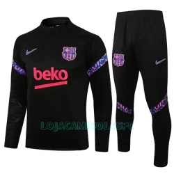 Sweat de Treino Conjunto FC Barcelona Criança Quarto-Zíper 2022/23 Preta Sweat de Treino Conjunto FC Barcelona Criança Quarto-Zíper 2022/23 Preta