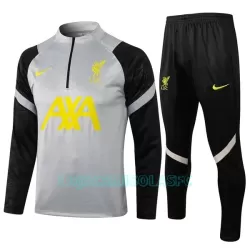 Sweat de Treino Conjunto Liverpool Criança Quarto-Zíper 2022/23 Cinza Claro Sweat de Treino Conjunto Liverpool Criança Quarto-Zíper 2022/23 Cinza Claro