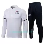 Sweat de Treino Conjunto Manchester City Homem Quarto-Zíper 2022/23 Branca