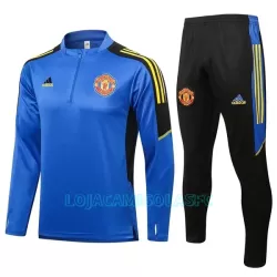 Sweat de Treino Conjunto Manchester United Champions League Criança Quarto-Zíper 2022/23 Azul Sweat de Treino Conjunto Manchester United Champions League Criança Quarto-Zíper 2022/23 Azul