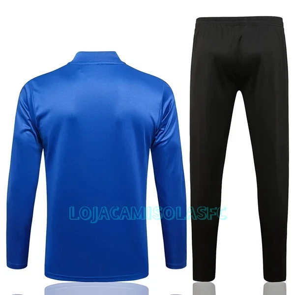 Sweat de Treino Conjunto Manchester United Champions League Criança Quarto-Zíper 2022/23 Azul