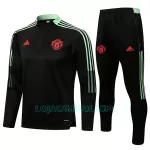 Sweat de Treino Conjunto Manchester United Criança Quarto-Zíper 2022/23 Preta