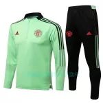 Sweat de Treino Conjunto Manchester United Homem Quarto-Zíper 2022/23 Verde