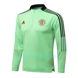 Sweat de Treino Conjunto Manchester United Homem Quarto-Zíper 2022/23 Verde