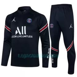 Sweat de Treino Conjunto Paris Saint-Germain Criança Quarto-Zíper 2022/23 Azul Sweat de Treino Conjunto Paris Saint-Germain Criança Quarto-Zíper 2022/23 Azul