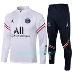 Sweat de Treino Conjunto Paris Saint-Germain Criança Quarto-Zíper 2022/23 Branca
