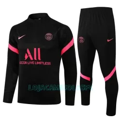 Sweat de Treino Conjunto Paris Saint-Germain Criança Quarto-Zíper 2022/23 Preta Sweat de Treino Conjunto Paris Saint-Germain Criança Quarto-Zíper 2022/23 Preta