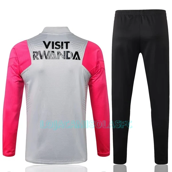 Sweat de Treino Conjunto Paris Saint-Germain Criança Quarto-Zíper 2022/23 Rosa Cinza Claro