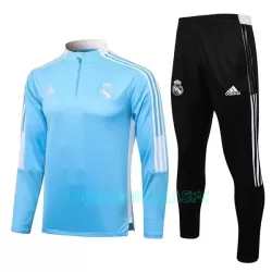 Sweat de Treino Conjunto Real Madrid Criança Quarto-Zíper 2022/23 Azul Claro Sweat de Treino Conjunto Real Madrid Criança Quarto-Zíper 2022/23 Azul Claro