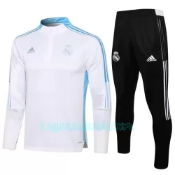 Sweat de Treino Conjunto Real Madrid Criança Quarto-Zíper 2022/23 Branca Sweat de Treino Conjunto Real Madrid Criança Quarto-Zíper 2022/23 Branca