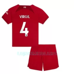 Camisola Liverpool Virgil 4 Criança Equipamento 1ª 2022/23 Camisola Liverpool Virgil 4 Criança Equipamento 1ª 2022/23