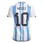 Camisola Argentina Messi 10 Homem Equipamento 1ª Mundial 2022