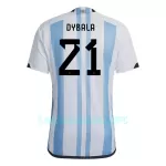 Camisola Argentina Dybala 21 Homem Equipamento 1ª Mundial 2022