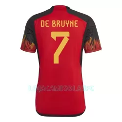 Camisola Bélgica De Bruyne 7 Homem Equipamento 1ª Mundial 2022 Camisola Bélgica De Bruyne 7 Homem Equipamento 1ª Mundial 2022