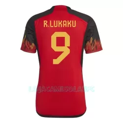 Camisola Bélgica Lukaku 9 Homem Equipamento 1ª Mundial 2022 Camisola Bélgica Lukaku 9 Homem Equipamento 1ª Mundial 2022