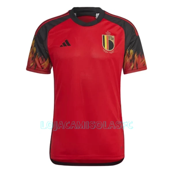 Camisola Bélgica Lukaku 9 Homem Equipamento 1ª Mundial 2022