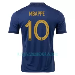 Camisola França Mbappé 10 Homem Equipamento 1ª Mundial 2022 Camisola França Mbappé 10 Homem Equipamento 1ª Mundial 2022